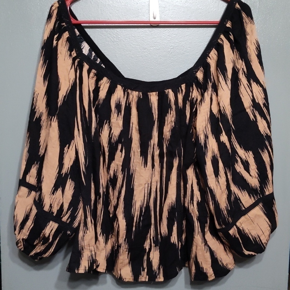 Buy together box neckline balloon sleeves shirt size medium anthropologies
